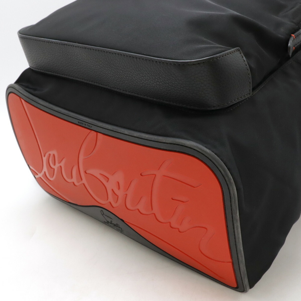 Christian Louboutin Buckle Backpack Studded Black Red - Picture 3 of 8